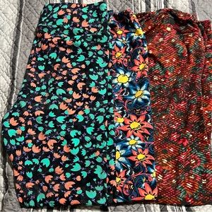 3pc Lularoe TC floral leggings
